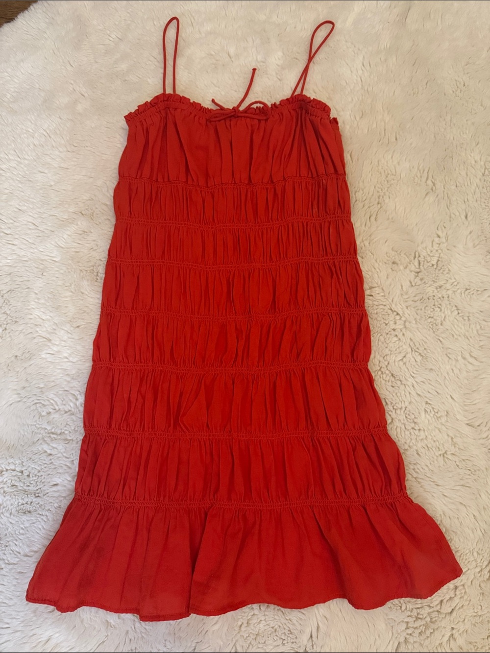 Red Sundress with Spaghetti Straps